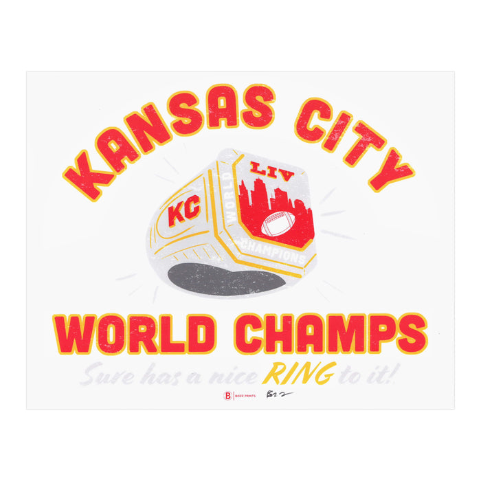 World Champs Sure Has a Nice Ring to It Print, Bozz Prints