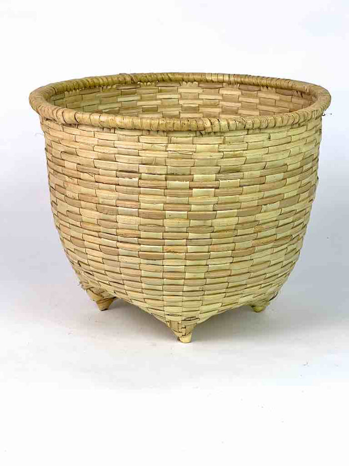 Woven "footed" Basket from Mali, 8.5" x 11"