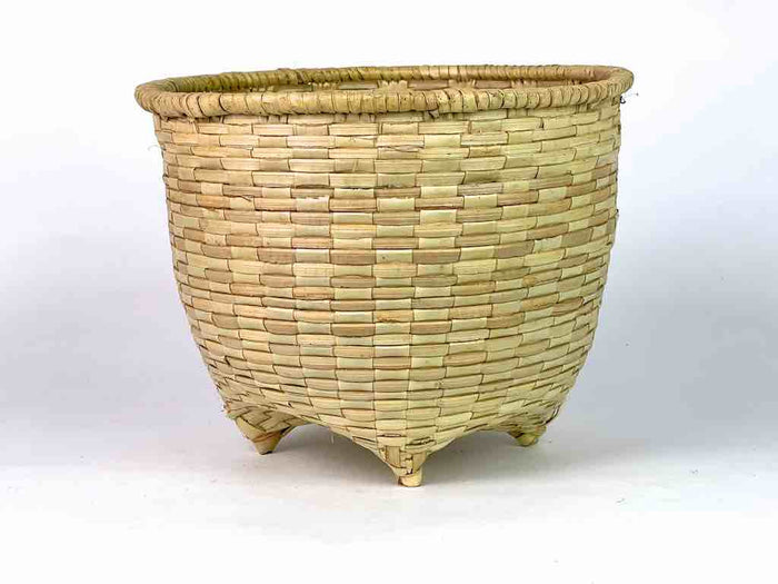 Woven "footed" Basket from Mali, 8.5" x 11" - view 2