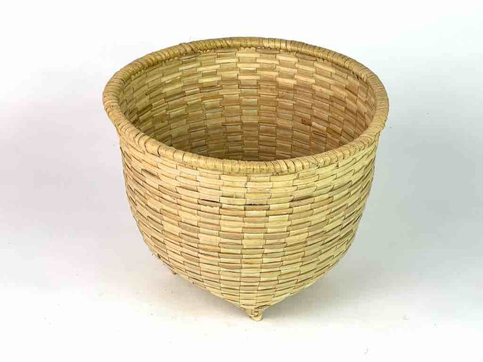 Woven "footed" Basket from Mali, 8.5" x 11" - view 3