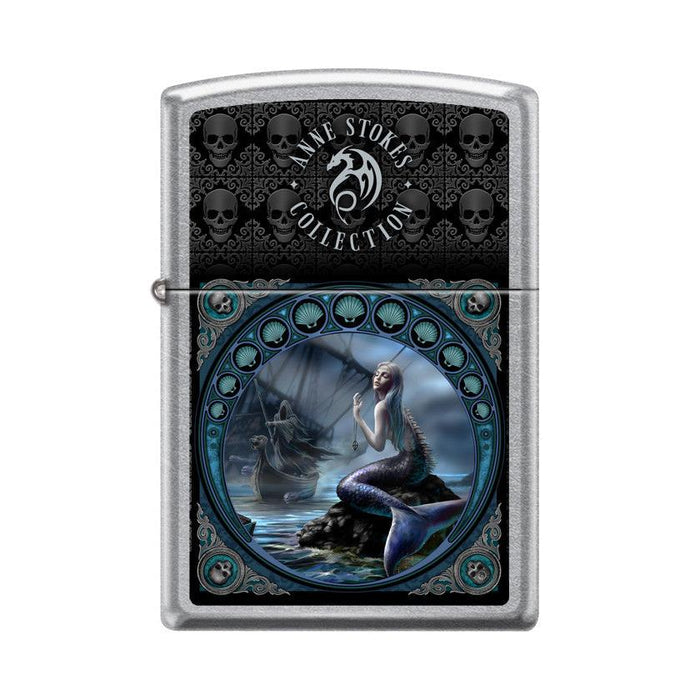 Zippo Lighter: Anne Stokes Mermaid Design - Street Chrome 47576