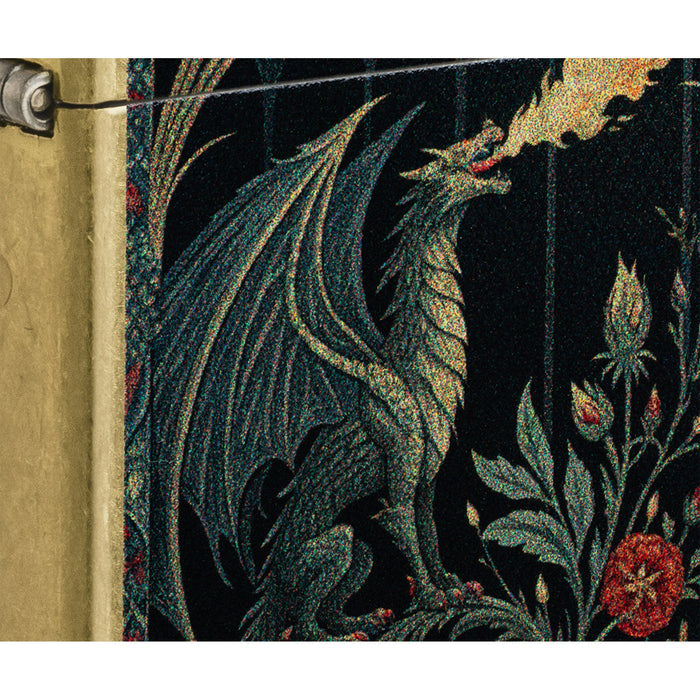 Zippo Lighter: Dragon Tapestry Design - Street Brass 47259