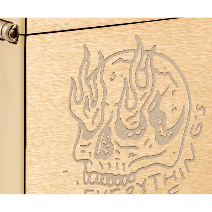 Zippo Lighter: Everything's Fine Design - Brushed Brass 47262