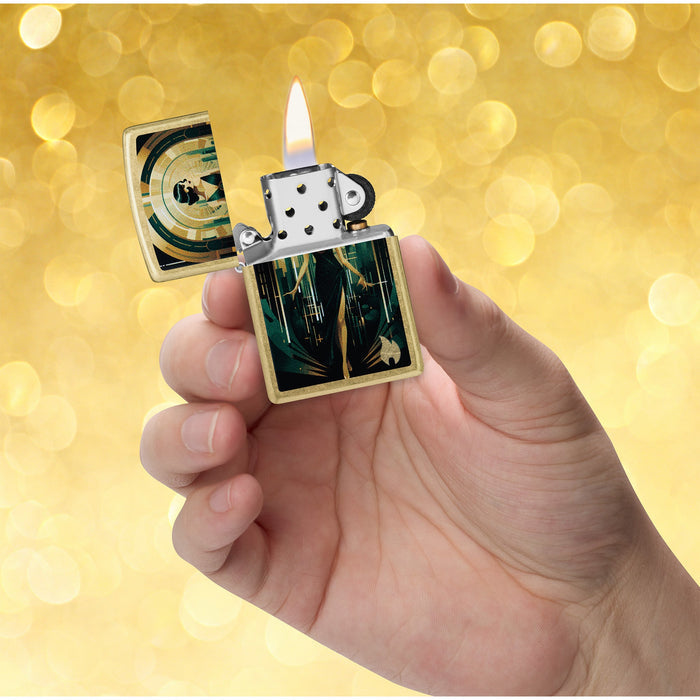 Zippo Lighter: Fancy Flapper Design - Street Brass 47435