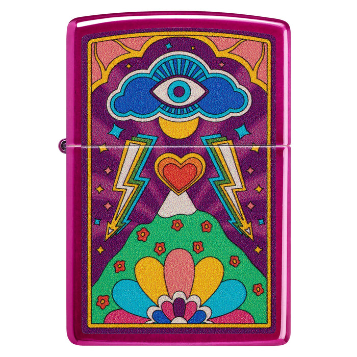 Zippo Lighter: Groovy Gaze Design - Candy Raspberry 47266