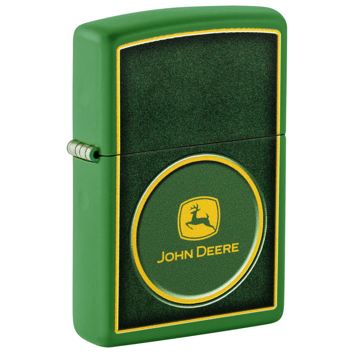 Zippo Lighter: John Deere Turf Design - Moss Green Matte 47396