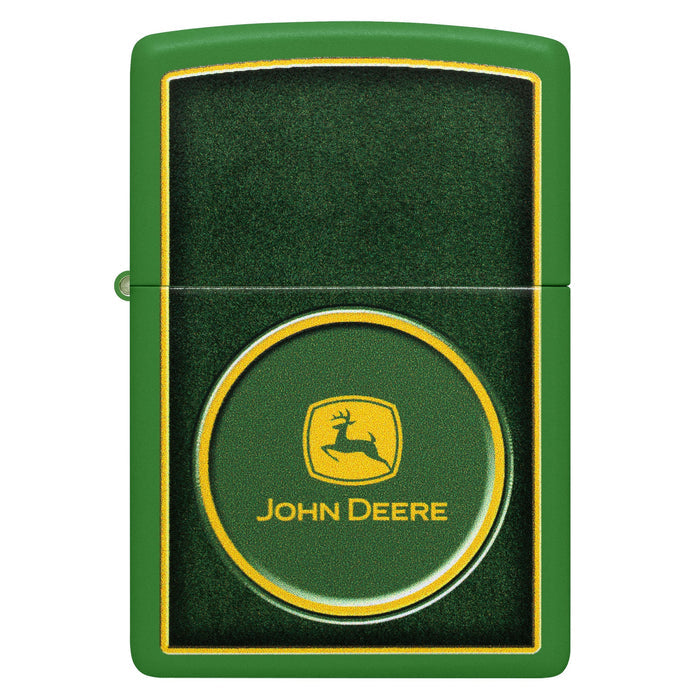 Zippo Lighter: John Deere Turf Design - Moss Green Matte 47396