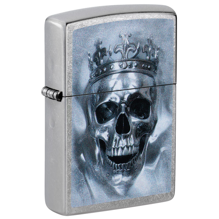 Zippo Lighter: King Cranium Design - Street Chrome 47258