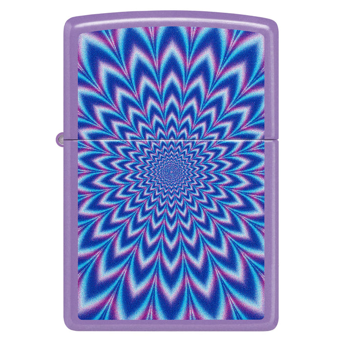 Zippo Lighter: Lavender Illusion Design - Smokey Lavender 47267