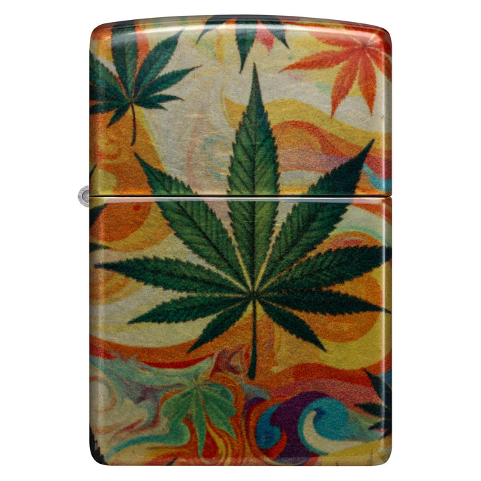 Zippo Lighter: Leafy Waves Design - 540 Fusion 47270