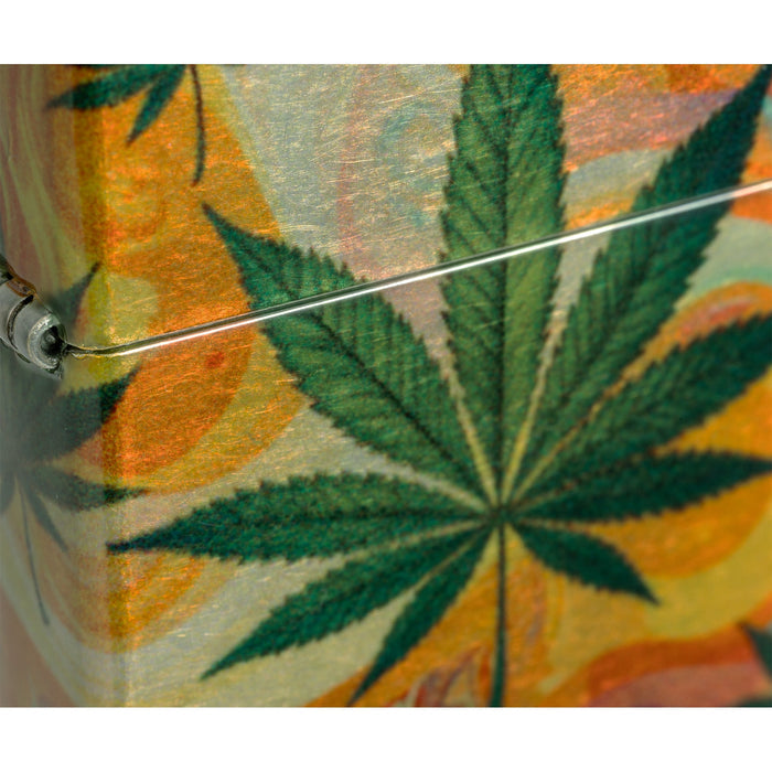 Zippo Lighter: Leafy Waves Design - 540 Fusion 47270