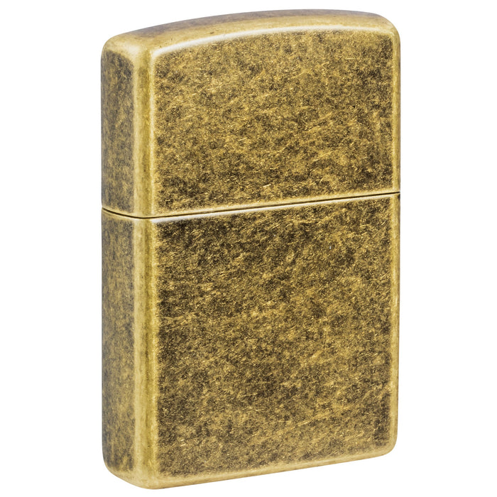 Zippo Lighter: Medieval Shield Design - Antique Brass 47260