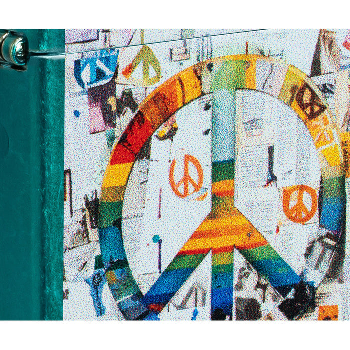 Zippo Lighter: Peace Collage Design - Candy Teal 47264