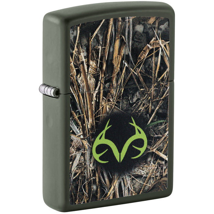 Zippo Lighter: Realtree Max-7 Design - Green Matte 47391