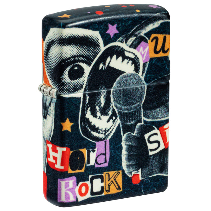 Zippo Lighter: Rock Music Collage - 540 Color 47032