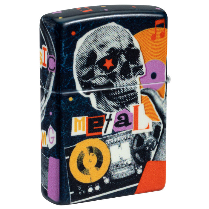 Zippo Lighter: Rock Music Collage - 540 Color 47032