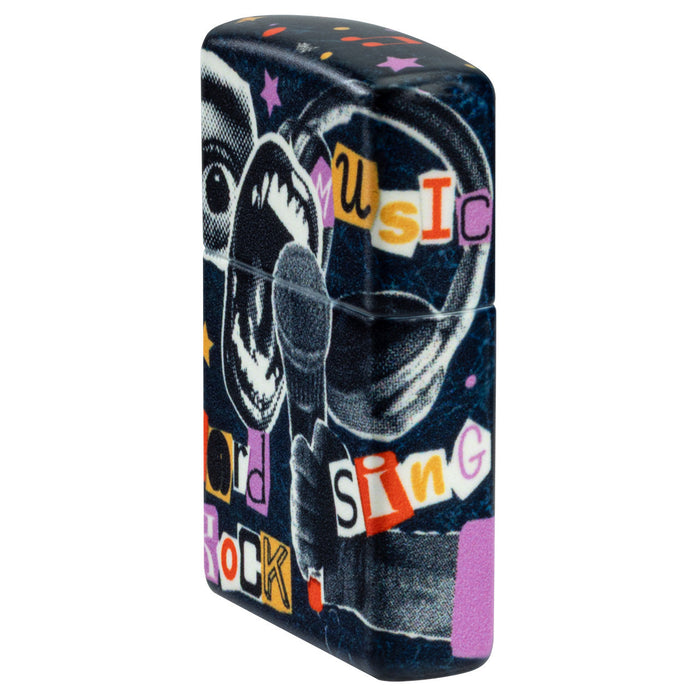 Zippo Lighter: Rock Music Collage - 540 Color 47032