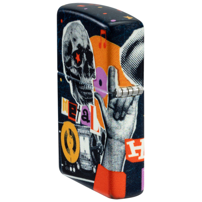 Zippo Lighter: Rock Music Collage - 540 Color 47032
