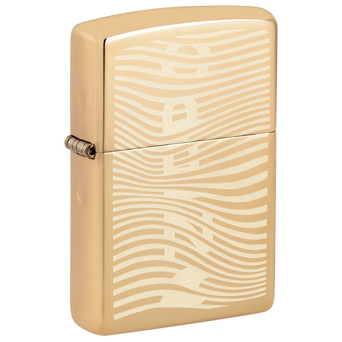 Zippo Lighter: Rolling Tray and Lighter Gift Set - High Polish Brass 47300