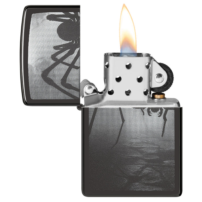 Zippo Lighter: Spider Silhouette - High Polish Black 46343