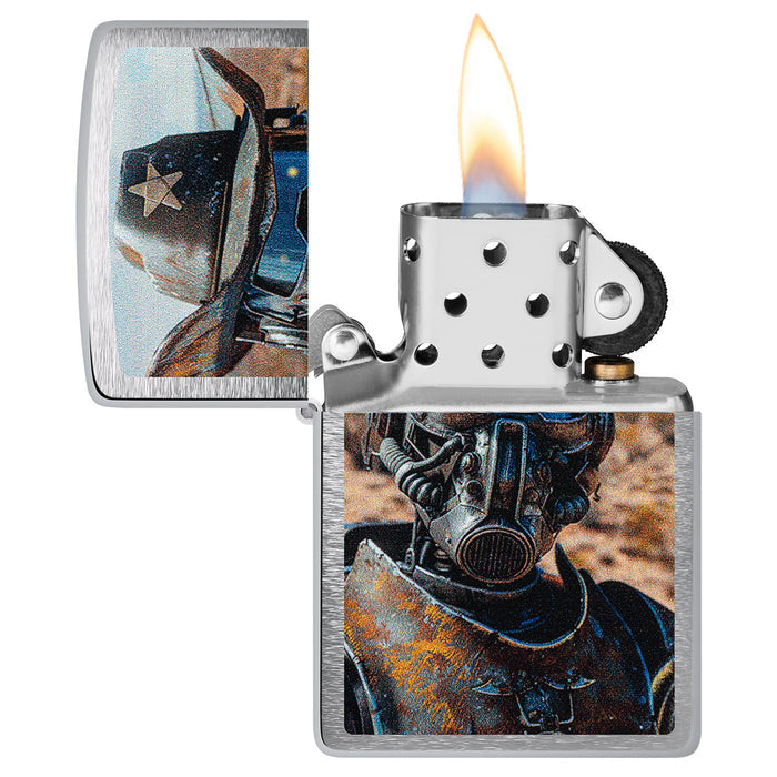 Zippo Lighter: Steampunk Cowboy - Brushed Chrome 47038