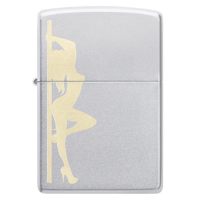 Zippo Lighter: Stripper Silhouette, Engraved - Satin Chrome 47047