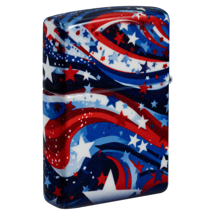 Zippo Lighter: USA, Stars and Stripes Pattern - 540 Color 46633